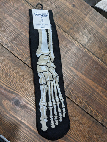 Seleni NY socks crew Men's Bones Crew Socks Black